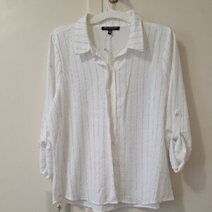 White Striped Blouse
